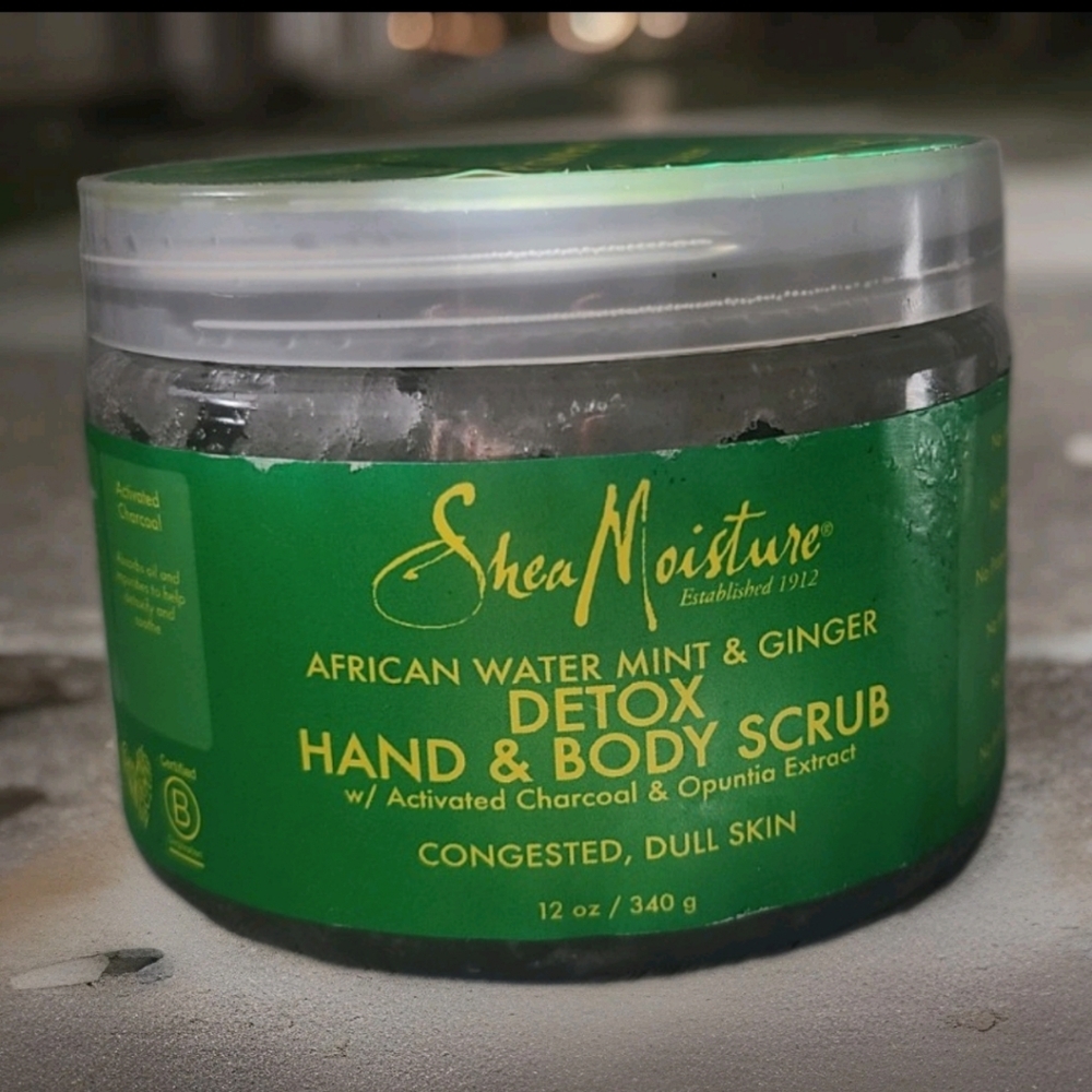 Shea Moisture African Water Mint and Ginger Detox Hand And Body Scrub 12oz